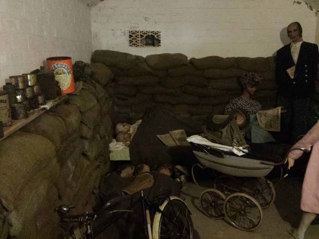 Reconstruction of an air-raid bunker.