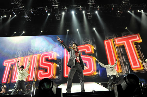 Michael Jackson rehearsing for his sold out show at the Los Angeles Staples Center two days before his death.