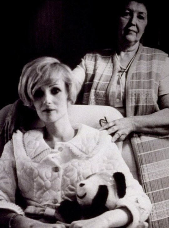 This is the last photo of Candy Darling alive, with her mother Theresa in Cabrini Hospital.